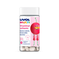 LIVOL MULTI Vaikams kramtomosios tabletės, vyšnių skonio, N60