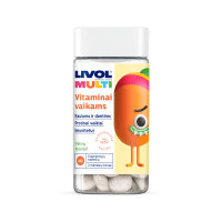 LIVOL MULTI vitaminai vaikams vaisių skonio, kramtomosios tabletės, N60 