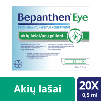 BEPANTHEN EYE akių lašai sausoms akims, 0,5 ml x 20 vnt.