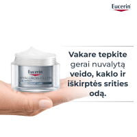 EUCERIN Hyaluron Filler 3x Effect stangrinamasis naktinis veido kremas su hialurono rūgštimi, 50 ml