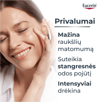 EUCERIN Hyaluron Filler +3x Effect dieninis veido kremas SPF 15 normaliai ir mišriai odai su hialurono rūgštimi, 50 ml