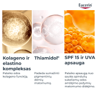 EUCERIN Hyaluron-Filler + Elasticity dieninis kremas SPF 15 brandžiai odai, 50 ml