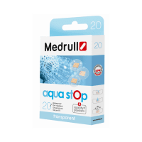 Medrull vandeniui atsparūs, permatomi pleistrai Aqua stop, apvalūs 2,2 cm, N20