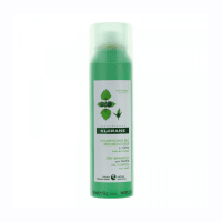 KLORANE sausas šampūnas riebiai galvos odai su dilgėlėmis Dry shampoo Nettle 150 ml