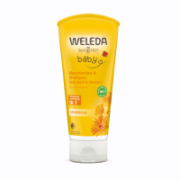 WELEDA vaikiškas šampūnas ir kūno prausiklis su medetkomis CALENDULA BABY 200 ml
