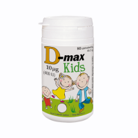 D-max Kids 10 mcg kramtomosios tabletės N90