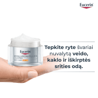 EUCERIN Hyaluron-Filler +3x Effect dieninis veido kremas SPF 30  visų tipų odai su hialurono rūgštimi, 50 ml