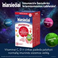 Marsiečiai Imunactiv braškių skonio kramtomosios tabletės N30