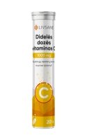 LIVSANE 1000 mg Vitamino C šnypščiosios tabletės N20