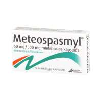 Meteospasmyl 60 mg/300 mg minkštosios kapsulės N20
