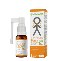 FARINGOSPRAY apelsinų skonio purškalas gerklei su šaltalankiais ir medetkomis 20 ml