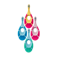 JORDAN minkštas kūdikių dantų šepetėlis-kramtukas Step, 0-2 m., N1