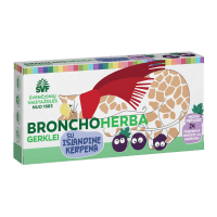 ŠVENČIONIŲ VAISTAŽOLĖS gerklei vaikams su islandine kerpena BRONCHOHERBA, čiulpiamos tabletės, 24 vnt.