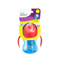 PHILIPS AVENT neišsiliejantis puodelis su šiaudeliu SCF796/01, 200 ml
