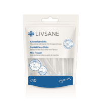 LIVSANE tarpdančių siūlas su krapštuku N40