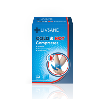 LIVSANE šaltas arba karštas kompresas 13 cm x 14 cm, N2