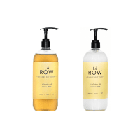 LE ROW VANILLA AMBER skysto skalbiklio ir minkštiklio su dozatoriumi rinkinys