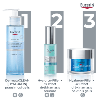 EUCERIN Hyaluron-Filler +3x Effect drėkinamasis serumas su hialurono rūgštimi ir glicerinu, 30 ml