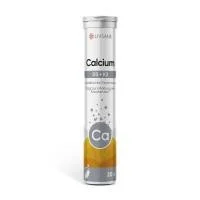 LIVSANE kalcio šnypščiosios tabletės CALCIUM + D3 + K2, N20