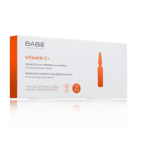 BABĒ drėkinamojo, skaistinamojo koncentruoto serumo ampulės VITAMIN C+ 2 ml, N10