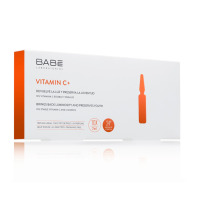  BABĒ drėkinamojo, skaistinamojo koncentruoto serumo ampulės VITAMIN C+ 2 ml, N10 