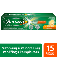 BEROCCA ENERGY vitaminų kompleksas, šnypščiosios tabletės, N15