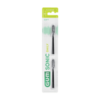 GUM Sonic Daily šepetėlio pakeičiama galvutė, juodos spalvos N2