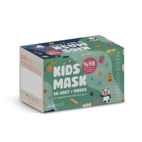 Vienkartinė medicininė veido kaukė vaikams, mėlynos spalvos, 50 vnt.