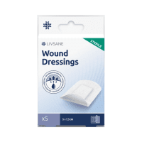 LIVSANE sterilus žaizdos tvarstis 5 x 7,5 cm, N5