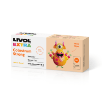 LIVOL EXTRA čiulpiamosios pastilės gerklei COLOSTRUM STRONG, N20