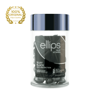 ELLIPS tepami vitaminai tamsiems plaukams su keratinu SILKY BLACK PRO KERATIN N50