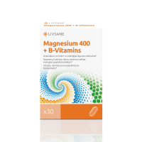 LIVSANE tabletės MAGNESIUM 400 + B-VITAMINS N30
