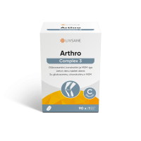 LIVSANE tabletės su vitaminu C, gliukozaminu, chondroitinu ir MSM ARTHRO COMPLEX 3, N90