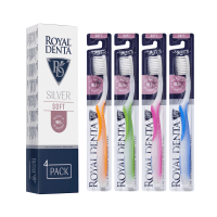 ROYAL DENTA minkštų dantų šepetėlių rinkinys SILVER SOFT N4