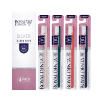 ROYAL DENTA ypač minkštų dantų šepetėlių rinkinys SILVER SUPER SOFT N4