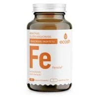 ECOSH bioaktyvi Geležis Ferrochel, bisglicinatas 27mg, su vitaminu C, N90