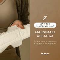 Baboo naktiniai įklotai po gimdymo, M dydis, N10