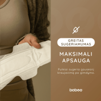 Baboo naktiniai įklotai po gimdymo, L dydis, N8