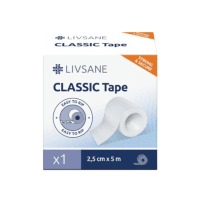 LIVSANE pleistras ritėje 2,5 cm x 5 m