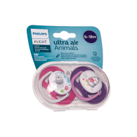 PHILIPS AVENT silikoninis čiulptukas ULTRA AIR M, dekoruotas, 6-18 mėn., SCF080/08 (1/893), N2