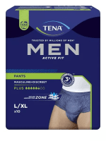TENA Men Pants Plus Vyriškos sauskelnės-kelnaitės, L/XL, 10 vnt.