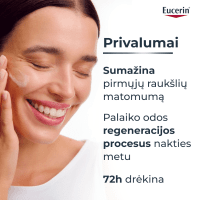 EUCERIN Hyaluron-Filler +3x Effect drėkinamasis naktinis gelis su hialurono rūgštimi ir provitaminu B5, 50 ml