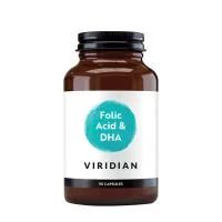 VIRIDIAN kapsulės FOLIC ACID WITH DHA N90