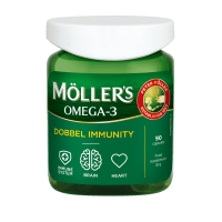 MOLLERS OMEGA-3 Dobbel Immunity kapsulės, N90 