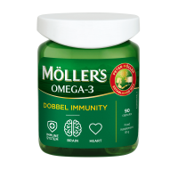 MOLLERS OMEGA-3 Dobbel Immunity kapsulės, N90 