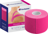 NORDEPLAST kineziterapinis pleistras 5cmx5m rausvas N1