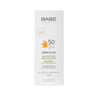 BABE, SUPER FLUID MATTIFYING SPF50, apsauginė emulsija riebiai, mišriai veido odai, 50 ml