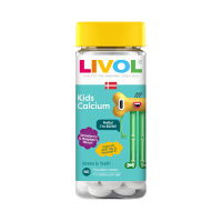 LIVOL EXTRA Kids Calcium, aviečių ir braškių skonio kramtomos tabletės, N90