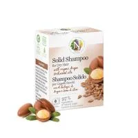 NATURAL kietasis šampūnas su arganų ir linų sėmenų aliejais skirtas sausiems plaukams, 50g