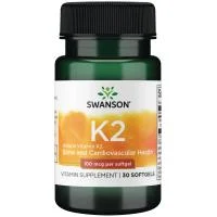 SWANSON NATŪRALUS VITAMINAS K2 100 MCG, N30
